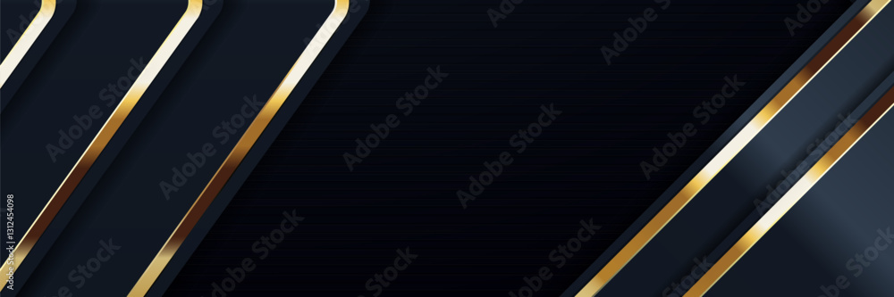 Dark background gold lines banner design Dark background gold lines banner design