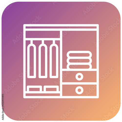 Vector Design Wardrobe Icon Style