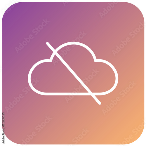 Vector Design Cloud Inaccessible Icon Style