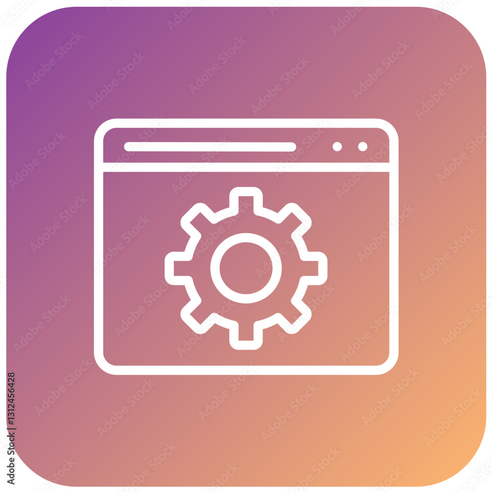 Vector Design Browser Setting Icon Style Vector Design Browser Setting Icon Style