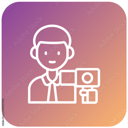 Vector Design Cameraman Icon Style