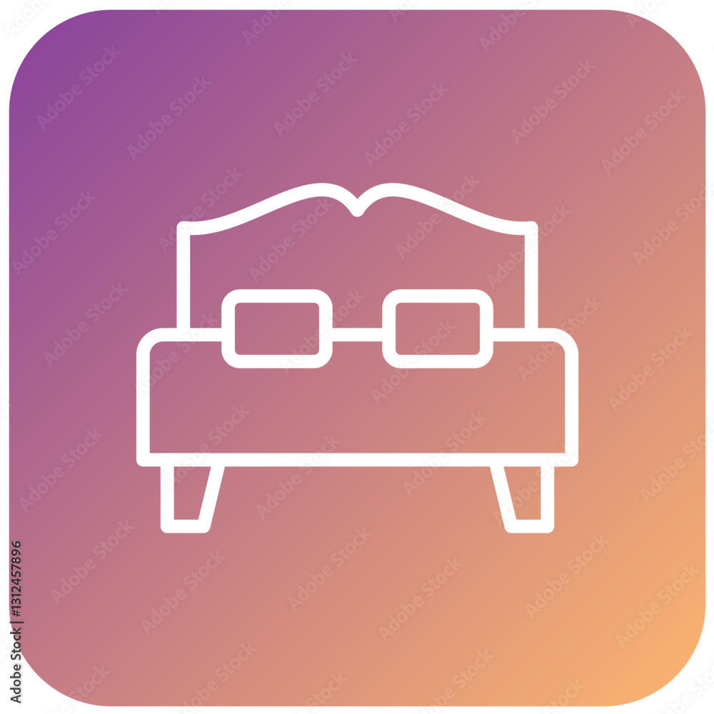 Vector Design Double Bed Icon Style Vector Design Double Bed Icon Style