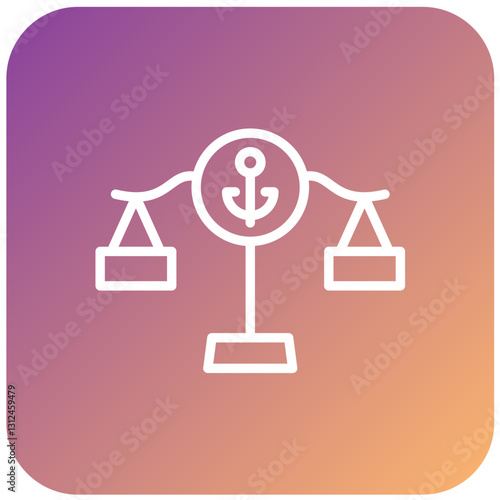 Vector Design Maritime Law Icon Style