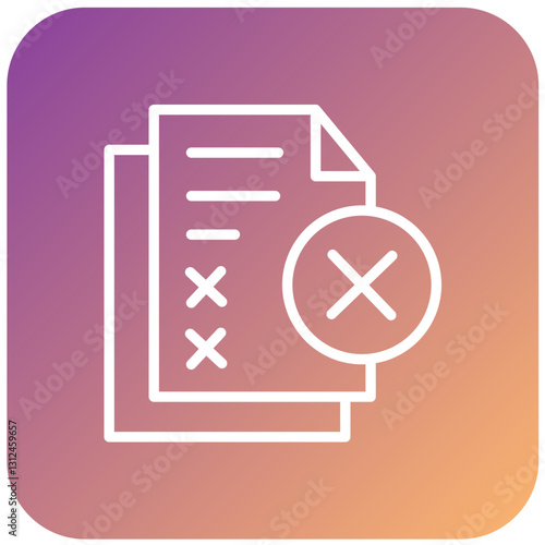 Vector Design Rejected Icon Style