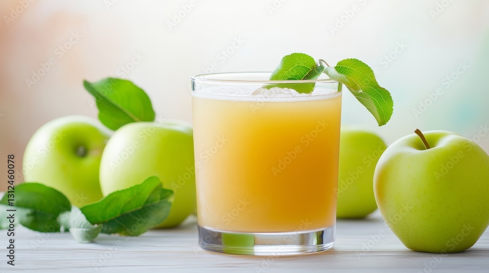 Glass of Apple Juice with Green Apples, Close-up Photography, Refreshing Drink Concept, Apple Juice Recipe Apple Juice, Healthy Drink Glass of Apple Juice with Green Apples, Close-up Photography, Refreshing Drink Concept, Apple Juice Recipe Apple Juice, Healthy Drink