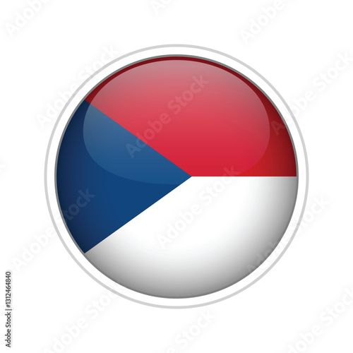 Czech Flag Sphere Vector