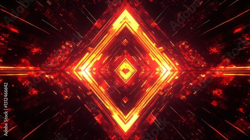 abstract glowing patterns with vibrant red and yellow tones, high resolution, futuristic and sleek design, artistic and clean, smooth and dynamic layout