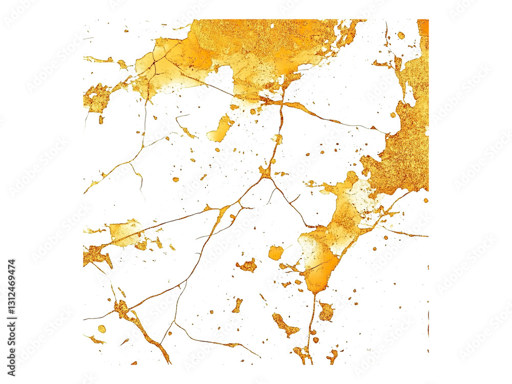 Obraz premium grunge golden pattern of cracks scuffs