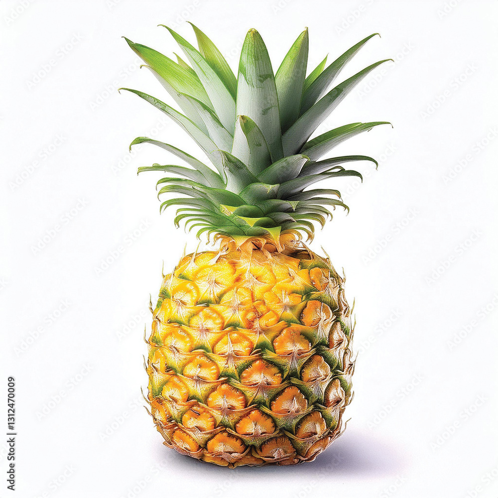 Fototapeta premium Delicious pineapple, refreshing pineapple, high quality pineapple images, pineapple product advertisement