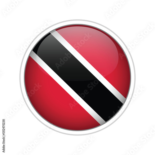 Trinidad and Tobago flag as round glossy icon Free Download Trinidad and Tobago flag as round glossy icon - GFXLoad