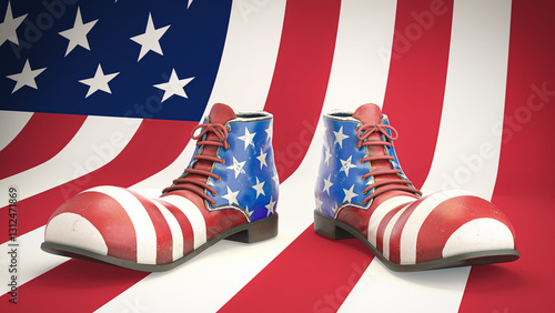 Принти на полотні US politics circus in the white house