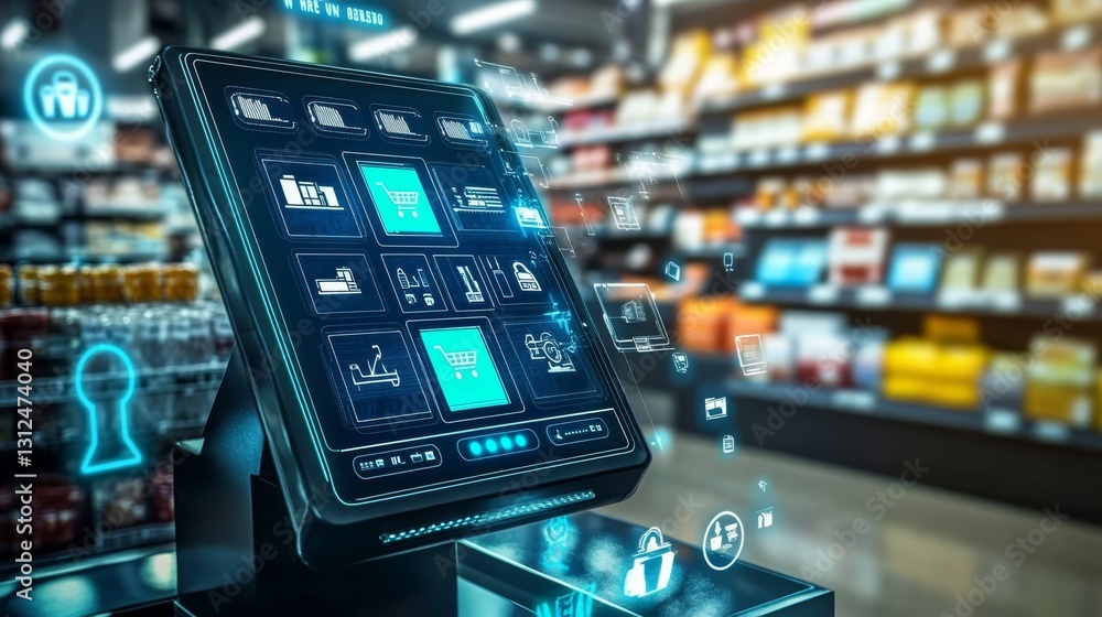 This innovative point of sale POS system showcases advanced cyber security features designed to ensure protected retail transactions, perfect for a modern store setting where safety is paramount This innovative point of sale POS system showcases advanced cyber security features designed to ensure protected retail transactions, perfect for a modern store setting where safety is paramount