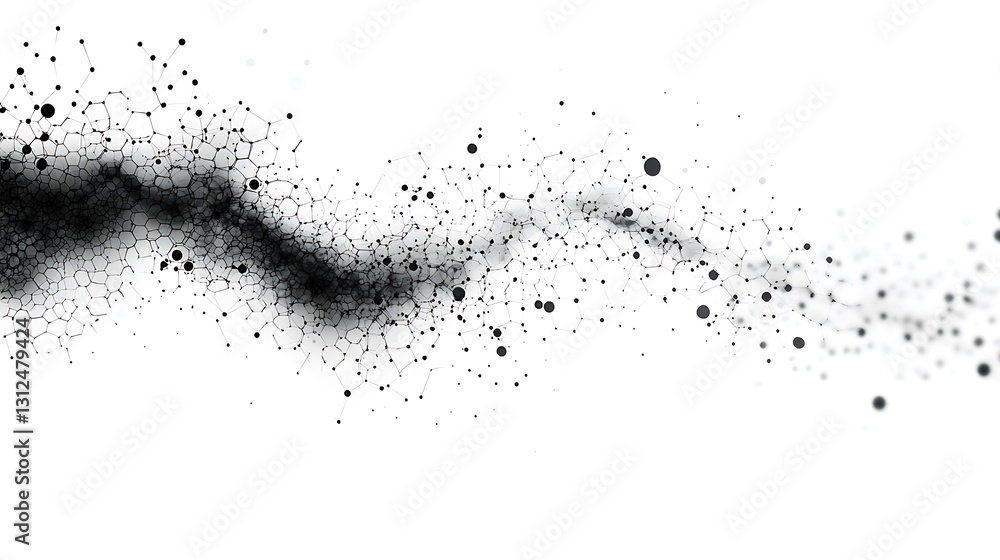 An abstract design consisting of connected dots and lines An abstract design consisting of connected dots and lines