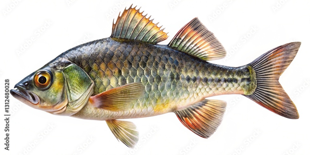 Fototapeta premium exotic fish isolated on white background