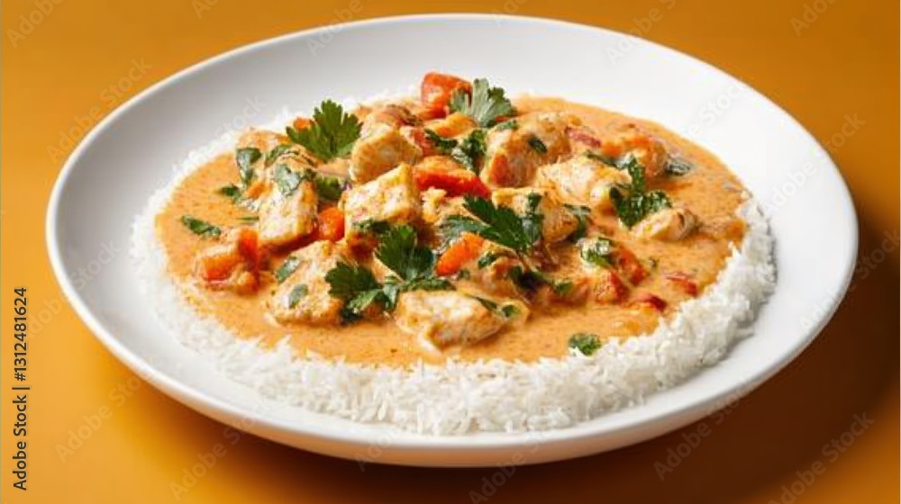 Discover the flavors of moqueca, a vibrant Brazilian fish stew served over a bed of fluffy rice Discover the flavors of moqueca, a vibrant Brazilian fish stew served over a bed of fluffy rice