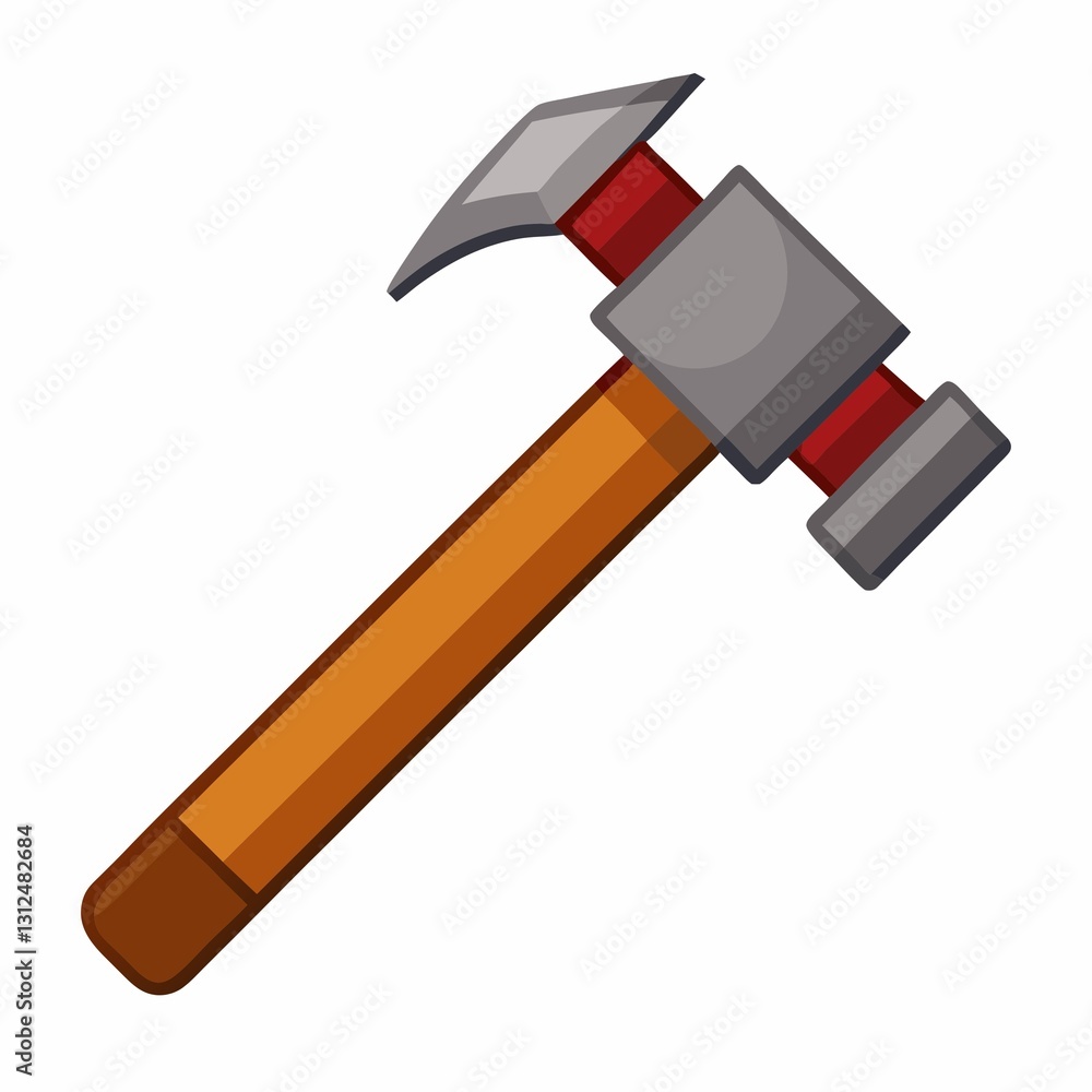 hammer and nail isolated on white background hammer and nail isolated on white background