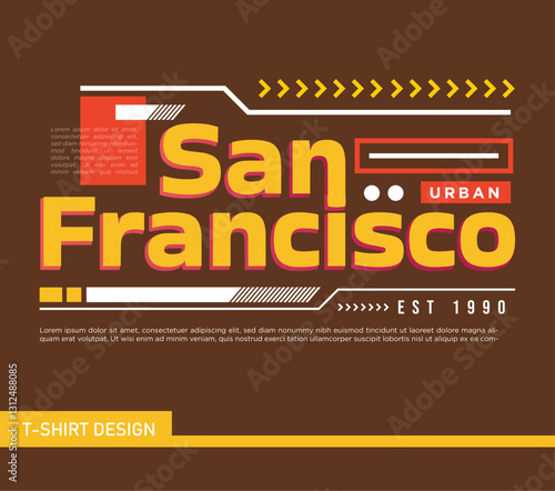 San Francisco America t shirt design premium vector