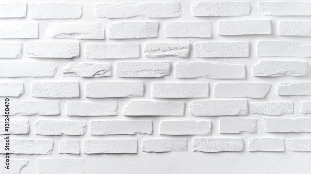 Fototapeta premium White Brick Wall Texture Background Design