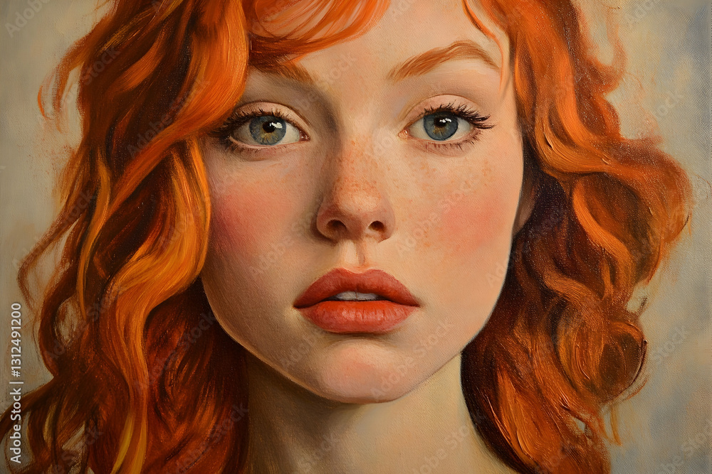 Auburn-haired maturity portrait Auburn-haired maturity portrait