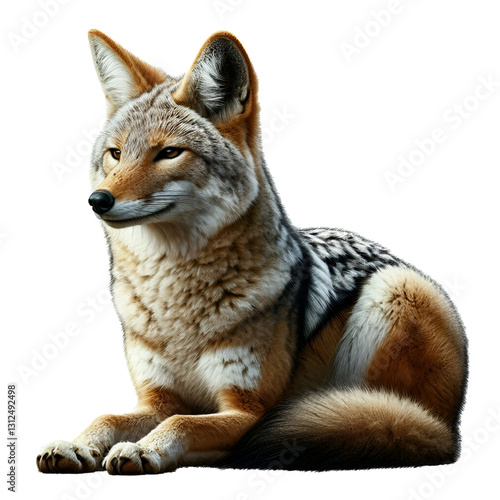 jackal isolated on white background