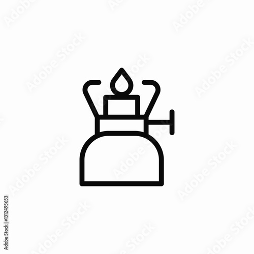 gas fire icon sign vector