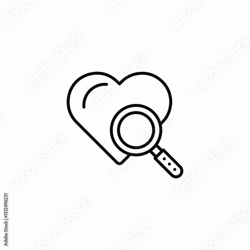 heart examination icon sign vector