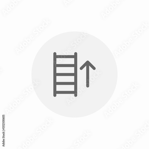 up ladder icon sign vector