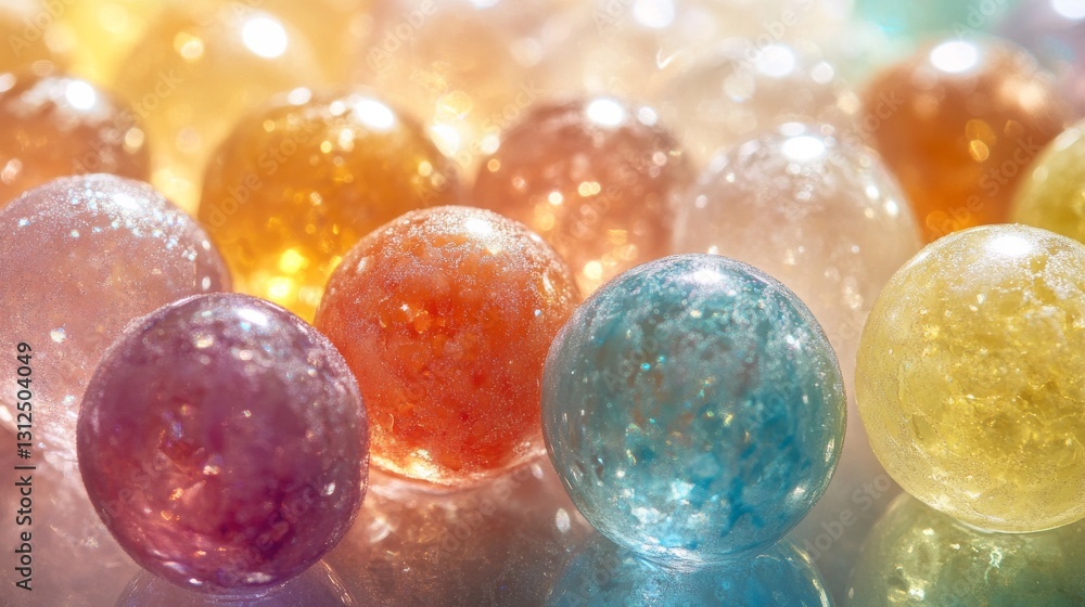 A bunch of colorful balls are arranged in a pattern. The colors are bright and vibrant, creating a cheerful and lively atmosphere. The balls are of various sizes and are placed close together A bunch of colorful balls are arranged in a pattern. The colors are bright and vibrant, creating a cheerful and lively atmosphere. The balls are of various sizes and are placed close together