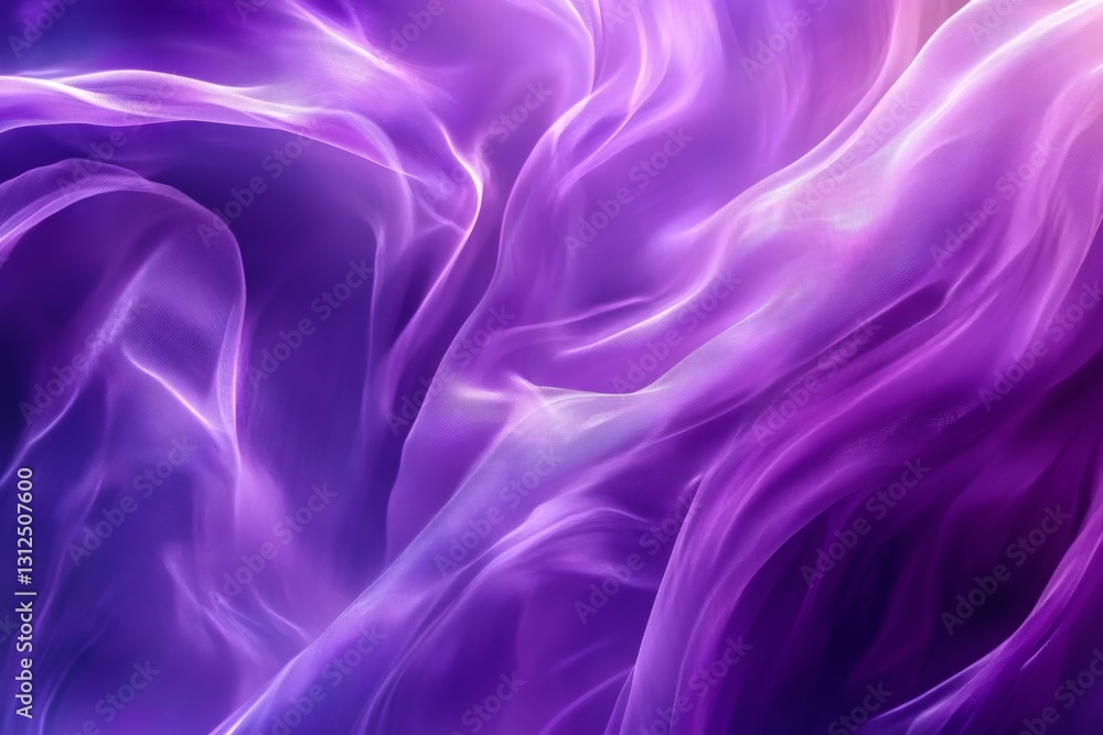 Obraz premium Abstract Flowing Silk Texture in Amethyst Purple Tones with Soft Lighting