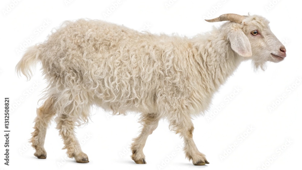 Fototapeta premium Angora Goat On White Background