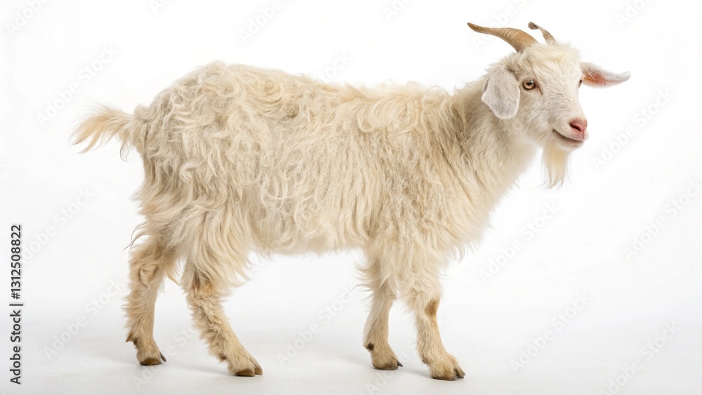 Obraz premium Angora Goat On White Background