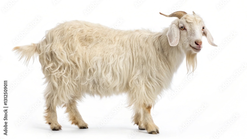 Obraz premium Angora Goat On White Background