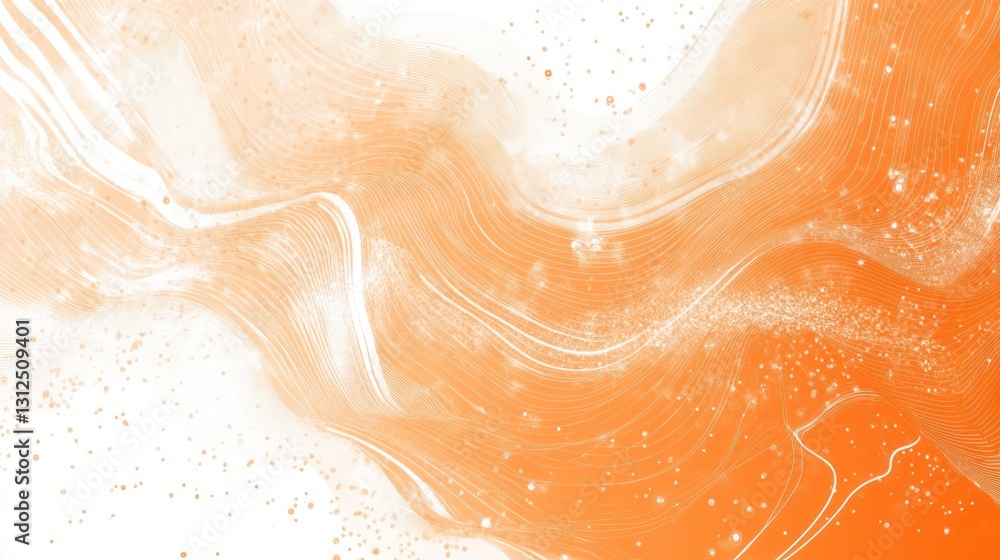 Fototapeta premium Abstract Orange Wave Art: A Fluid, Dreamlike Composition