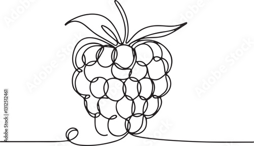 Raspberry Line Drawing Vector Art