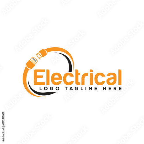 Electric Logo Vector Electric lightning design logo industrial engineering technology vector logo