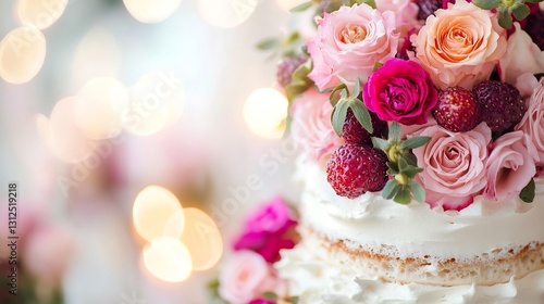 Lovely and fluffy passionfruit meringue topped with vibrant berry.