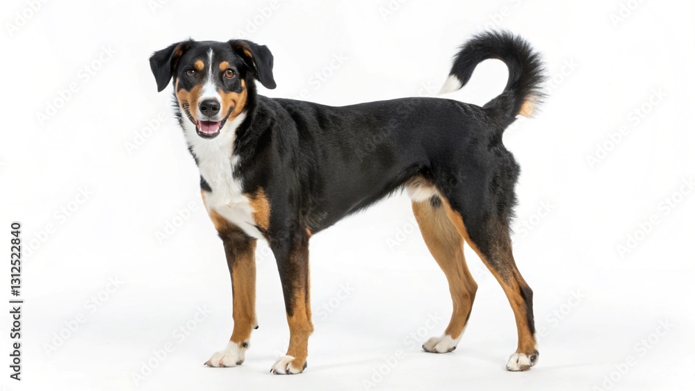 Appenzeller Dog On White Background Appenzeller Dog On White Background
