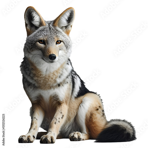 jackal isolated on white background