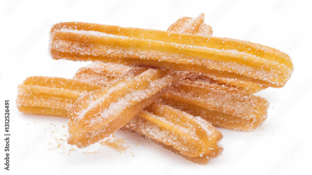 churros coated in sugar isolated in white churros coated in sugar isolated in white