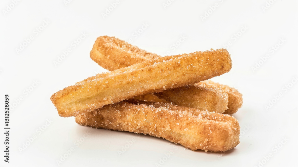 churros coated in sugar isolated in white churros coated in sugar isolated in white