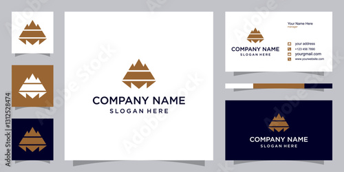 letter m with mountain logo icon design vector design template inspiration