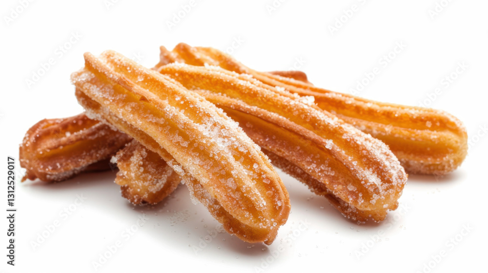 churros coated in sugar isolated in white churros coated in sugar isolated in white