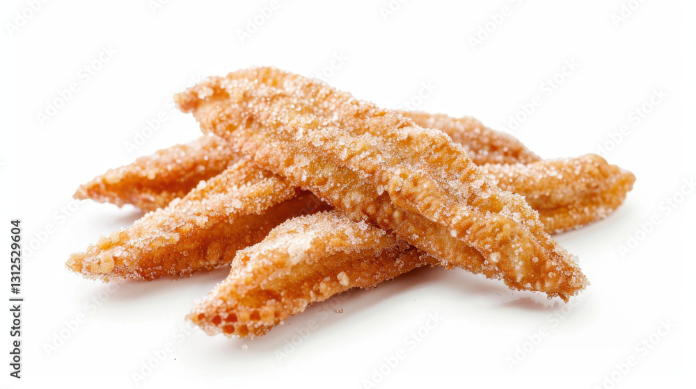 churros coated in sugar isolated in white churros coated in sugar isolated in white