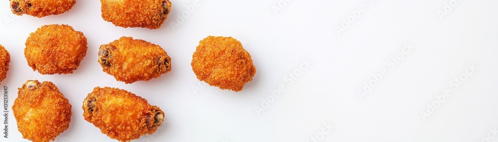 buffalo wings with a crispy panko coating, crunchy texture, ultra-detailed, isolated on white background buffalo wings with a crispy panko coating, crunchy texture, ultra-detailed, isolated on white background