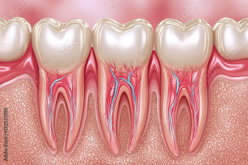 A dental illustration demon...