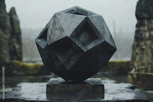 A geometric hedron shape, c...