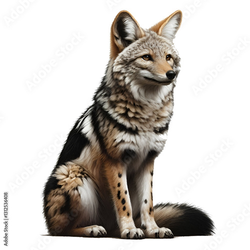 jackal isolated on white background