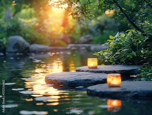 A serene depiction of natur...