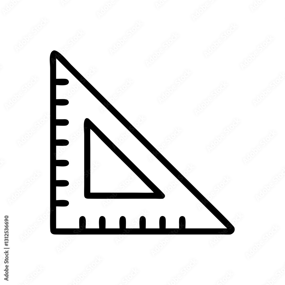 Drafting ruler icon for design, precise measurement concept Drafting ruler icon for design, precise measurement concept