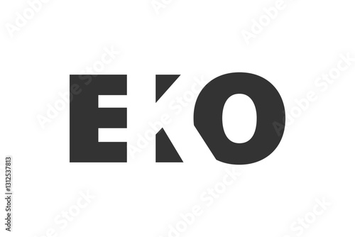 EKO logo design. Initial letter E K O bold font style for tech startups, consulting, corporate branding. Creative company name, headlines typography identity, trendy logotype.